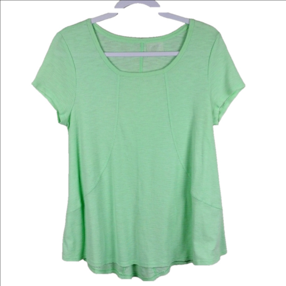 Calvin Klein Performance Quick Dry Mint Scoop Neck Cap Sleeve Round Hem Top